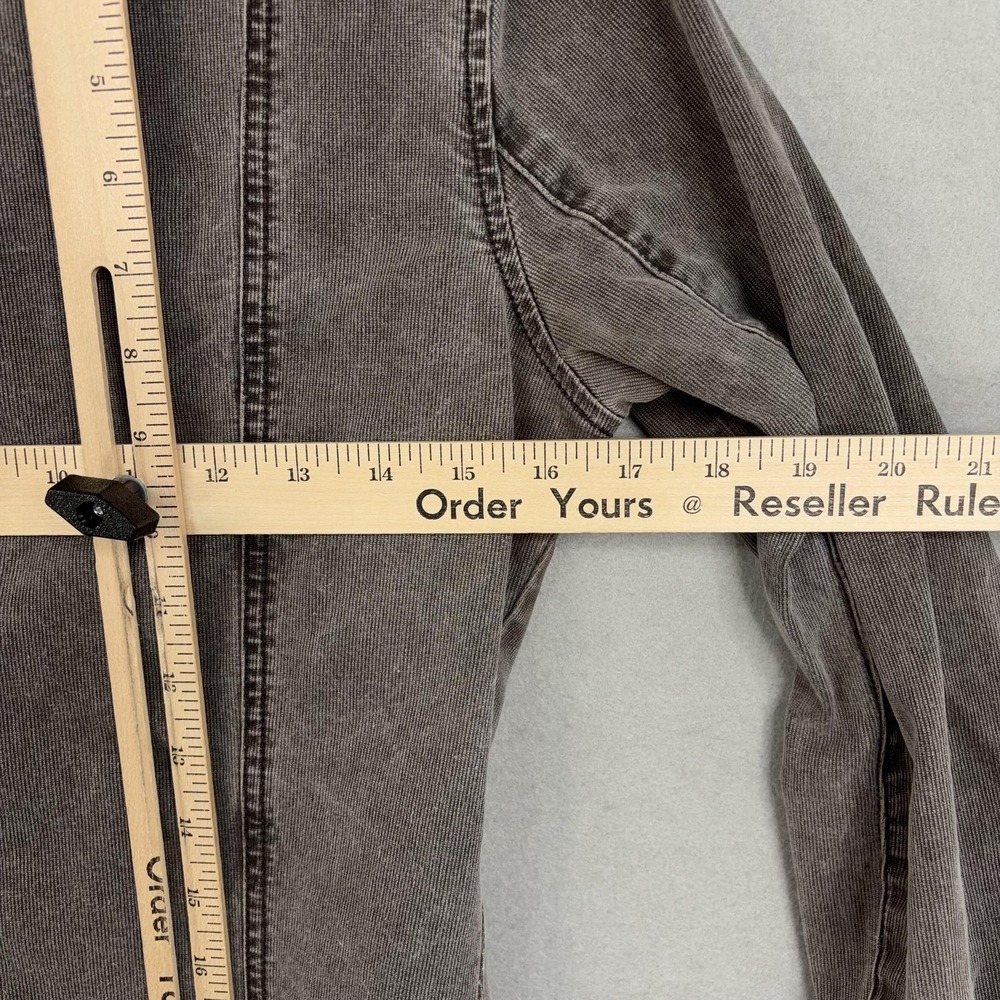 Fox Jacket Womens Medium Gray Full Zip Front Moto Biker Utility Buckle Back - Picture 10 of 14